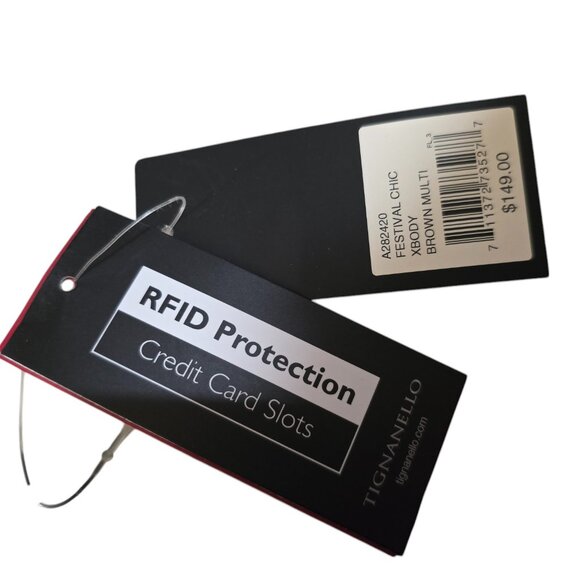 Tignanello Pebble & Suede Leather Multi-Pocket RFID Crossbody A282420 - Picture 7 of 7